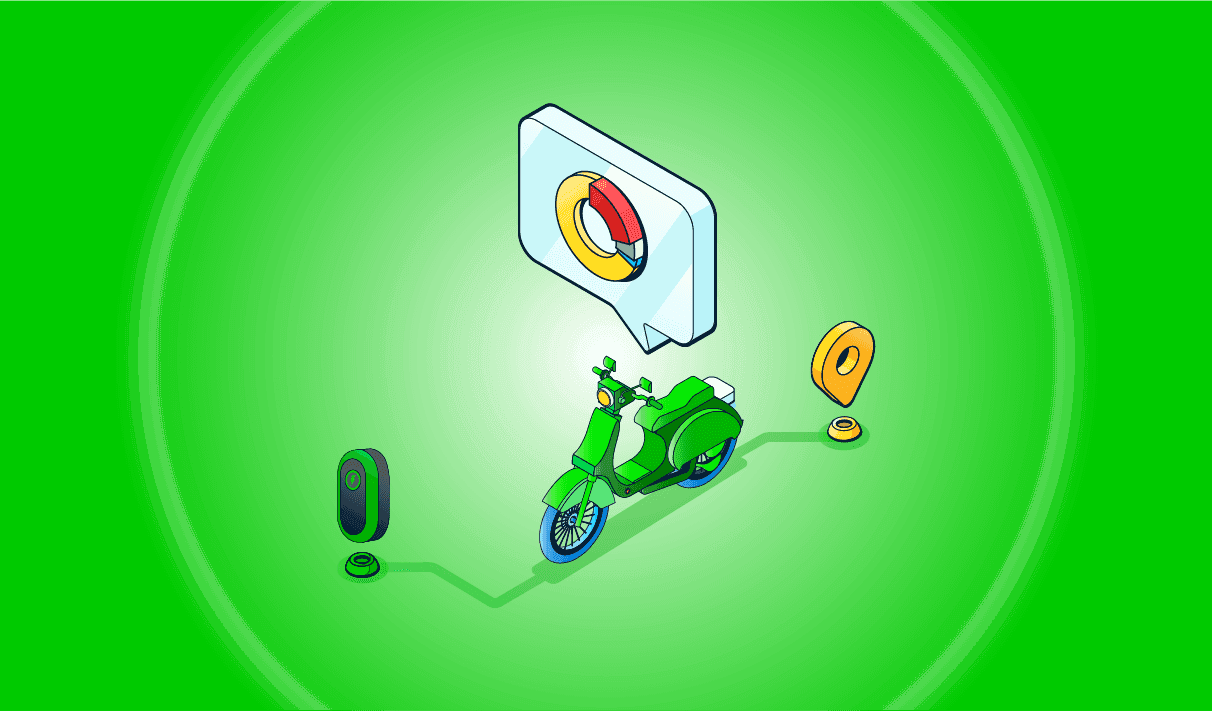 A graphic of a data-driven EV