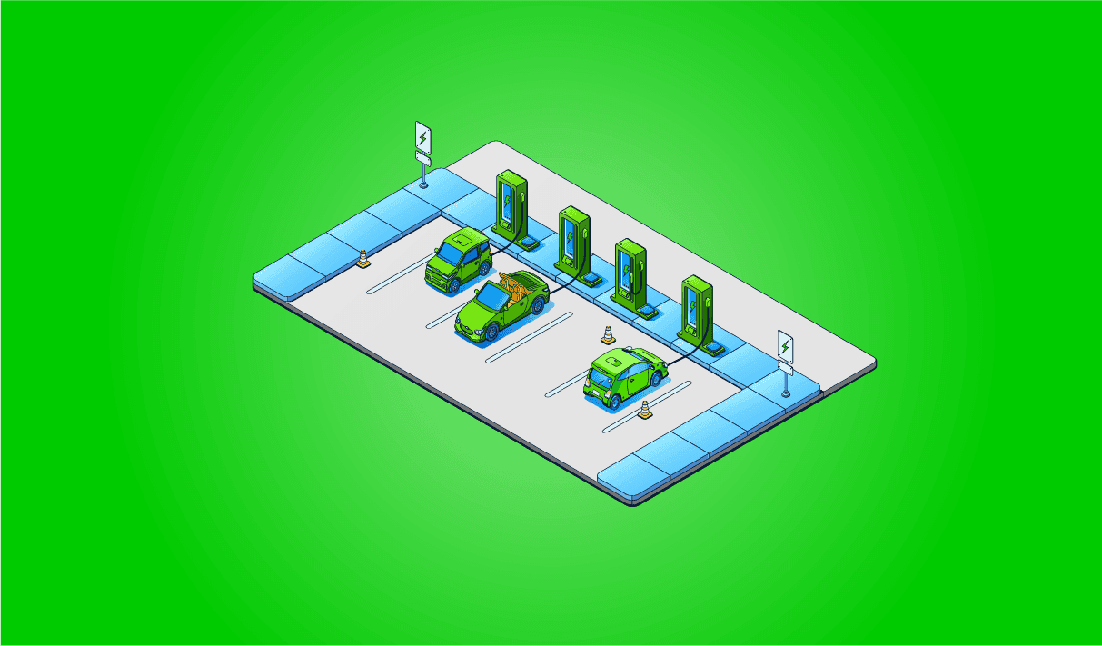A graphic showing current trends in the EV industry